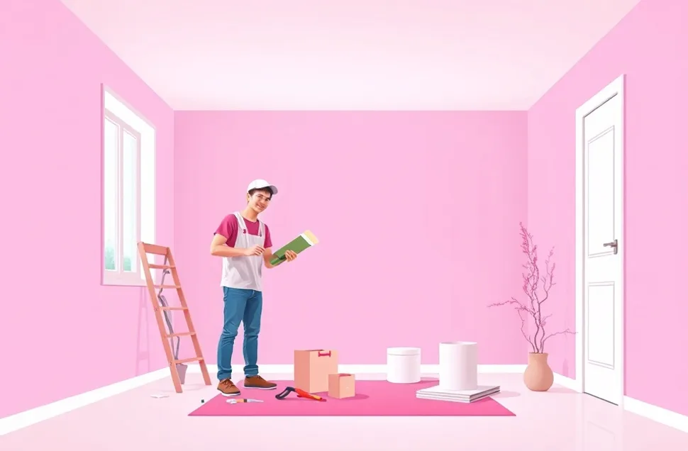 Intérieur rénové après travaux de peinture à Hazebrouck